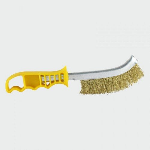 TIMco TIMco YWHB Yellow Handle Wire Brush Brass 255mm