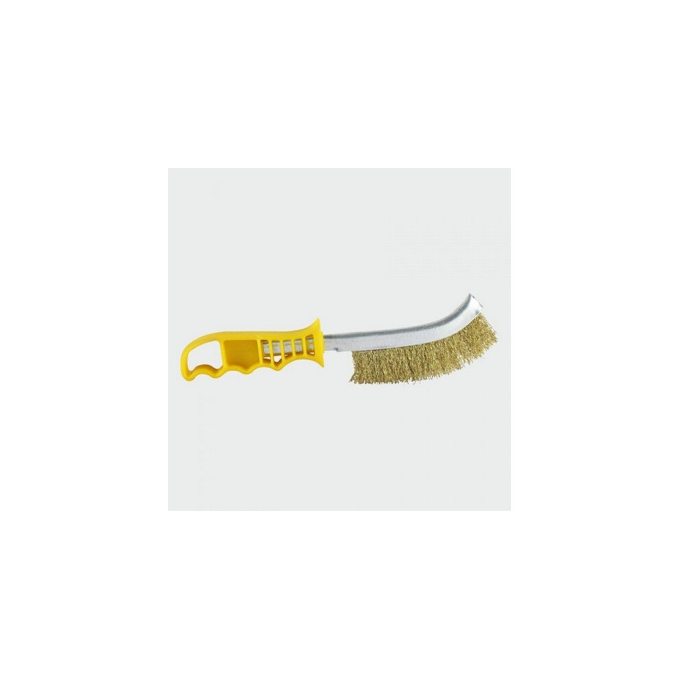 TIMco YWHB Yellow Handle Wire Brush Brass 255mm