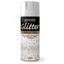Rust-Oleum AE0210001E8 Glitter Spray Paint Silver Sparkling Finish 400ml