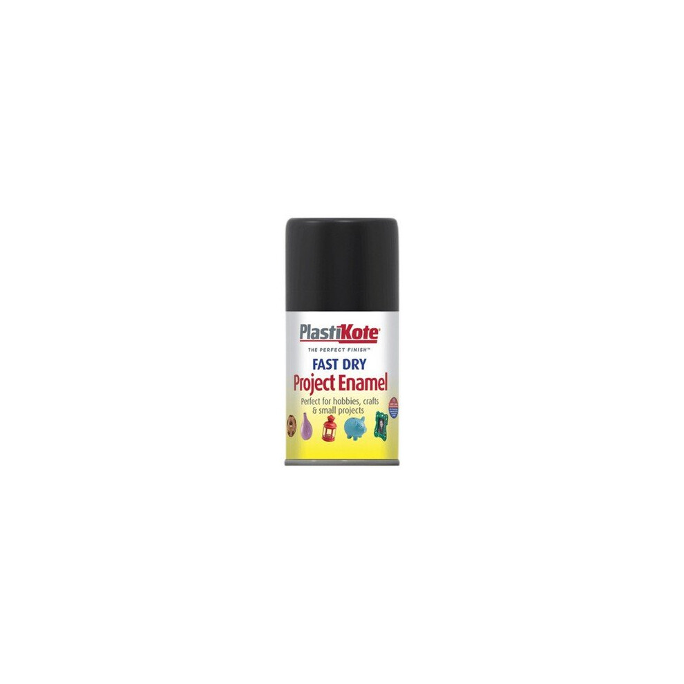 Plasti-Kote PKT101S Fast Dry Enamel Aerosol Black Gloss 100ml
