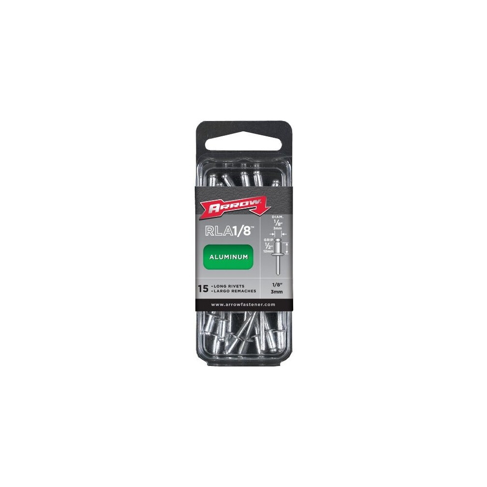 Arrow RLA1/8IP 1/8" Long Aluminium Rivets Industrial Pack Box of 100