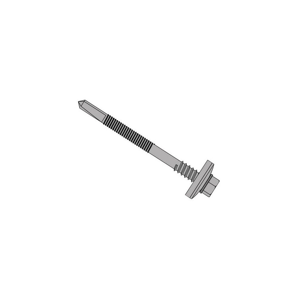 Forgefix TFHW16CPSD55150H TechFast Composite Panels to Steel Hex Screw No.5 Tip 5.5 x 150mm Box 100