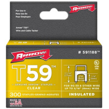 Arrow T59 Clear Insulated Staples Size: 1/4" x 5/16" - 6mm x 8mm Pack: 300