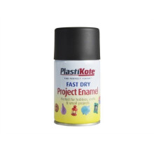 Plasti-Kote PKT101SF Fast Dry Enamel Aerosol Black Matt 100ml