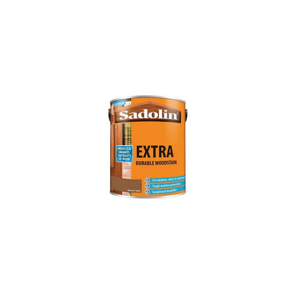 Sadolin 5028553 Extra Durable Woodstain Burma Teak 5 Litre