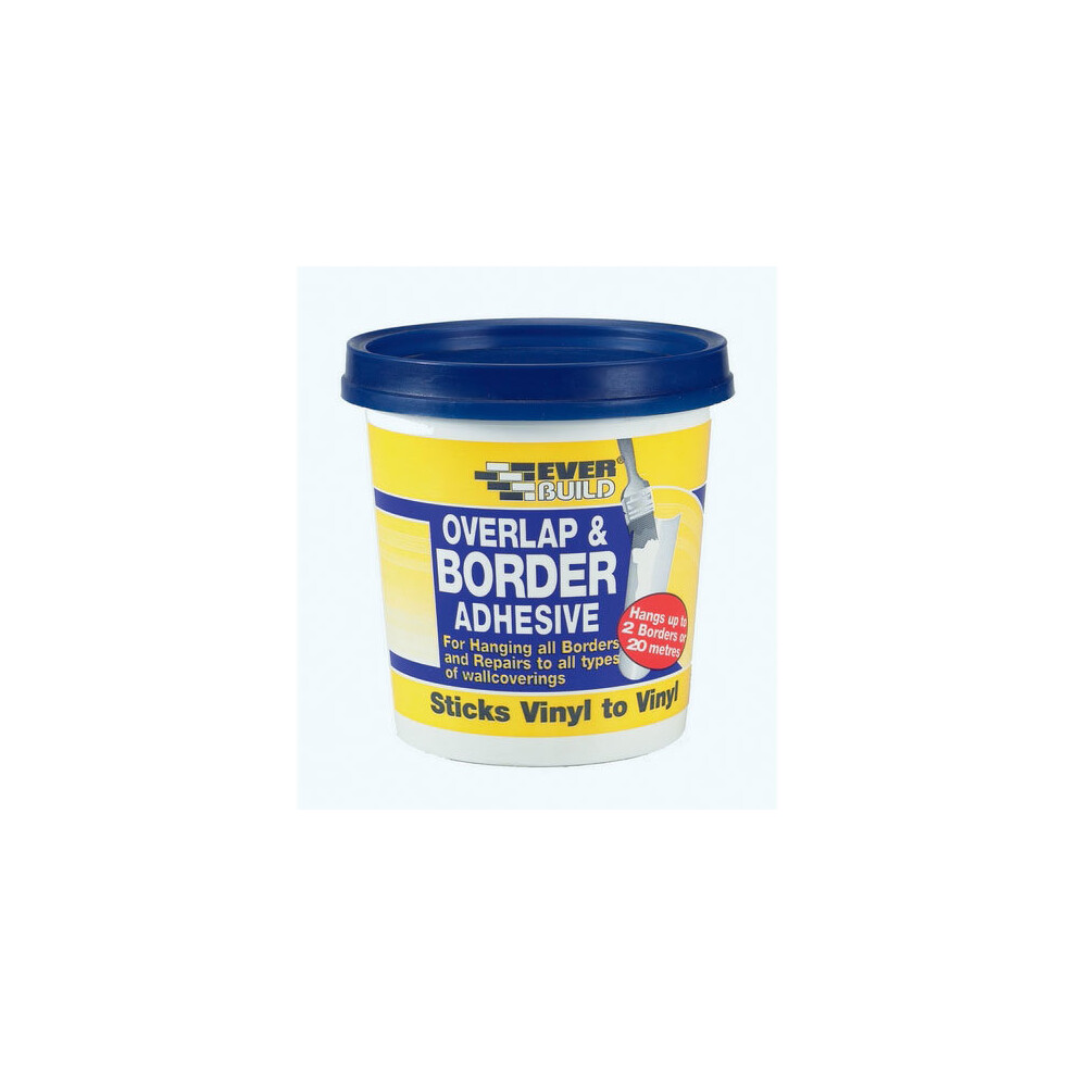 Everbuild Overlap And Border Adhesive 250g - High-Tack, Ready-Mixed Paste for Borders, Vinyl & Paper - BORD2