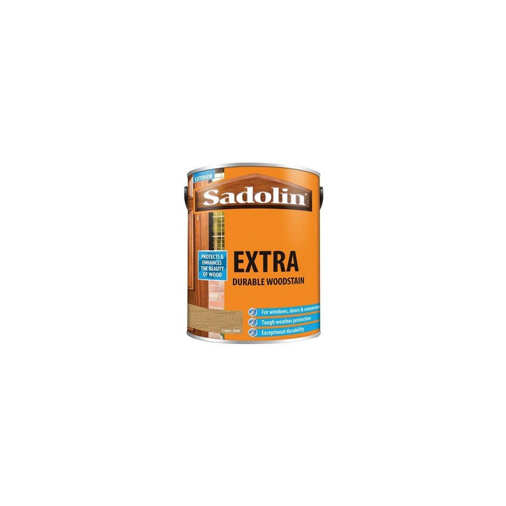 Sadolin 5013002 Extra Durable Woodstain Light Oak 5 Litre