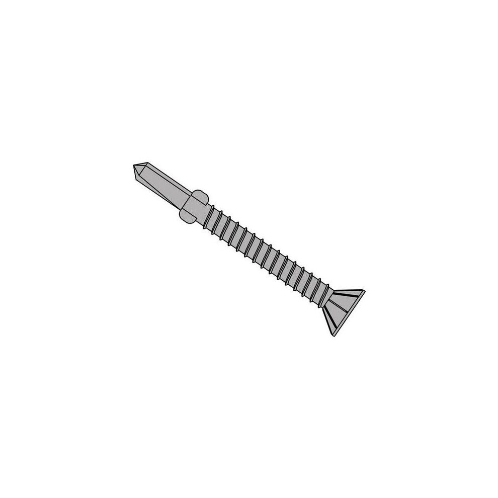 Forgefix TFCUWWSD4838L TechFast Timber To Steel CSK/Wing Screw No.3 Tip 4.8 X 38mm Box 200