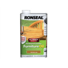 Ronseal 37357 Ultimate Protection Hardwood Garden Furniture Oil Natural Oak 1 Litre