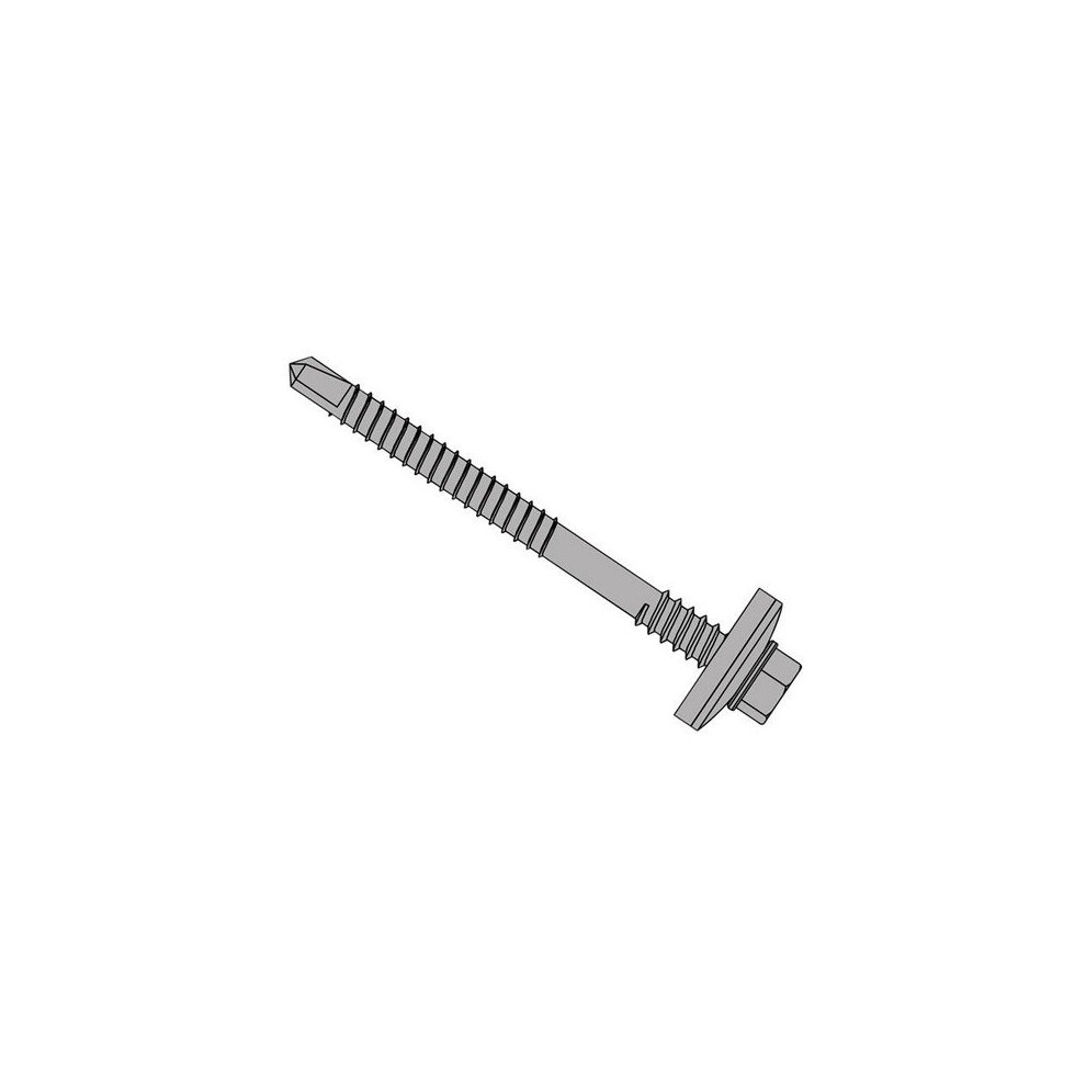 Forgefix TFHW19CPSD55100L TechFast Composite Panels to Steel Hex Screw No.3 Tip 5.5 x 100mm Box 100
