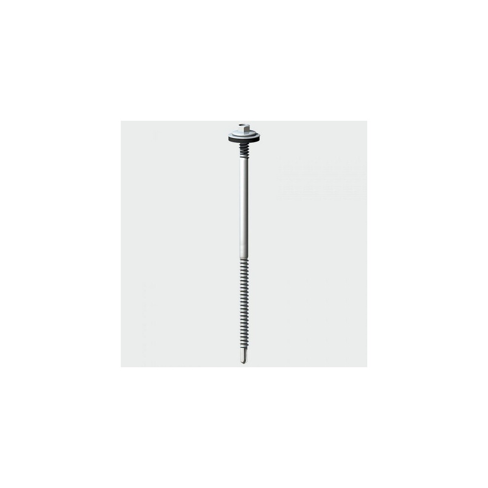 TIMco LH98W16B Hex No.3 Self Drill Composite Panel Screw with 16mm Washer Silver Ruspert 5.5 / 6.3 x 98mm Box of 100