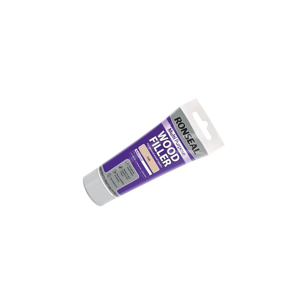 Ronseal 37531 Multi Purpose Wood Filler Tube Oak 100g