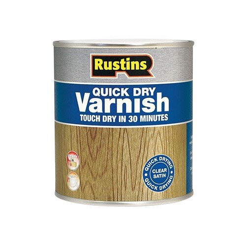 Rustins Rustins VSWA500 Quick Dry Varnish Satin Walnut 500ml