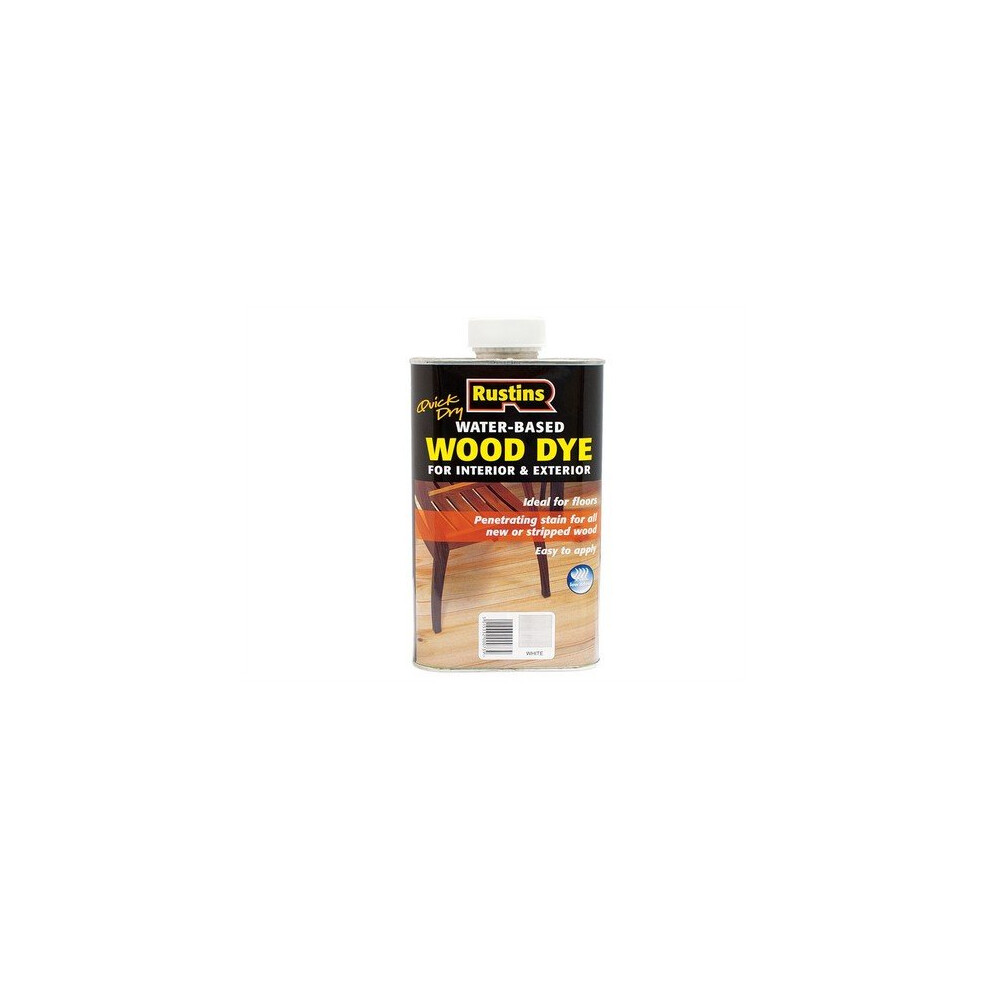 Rustins WDWH250 Quick Dry White Wood Dye 250ml