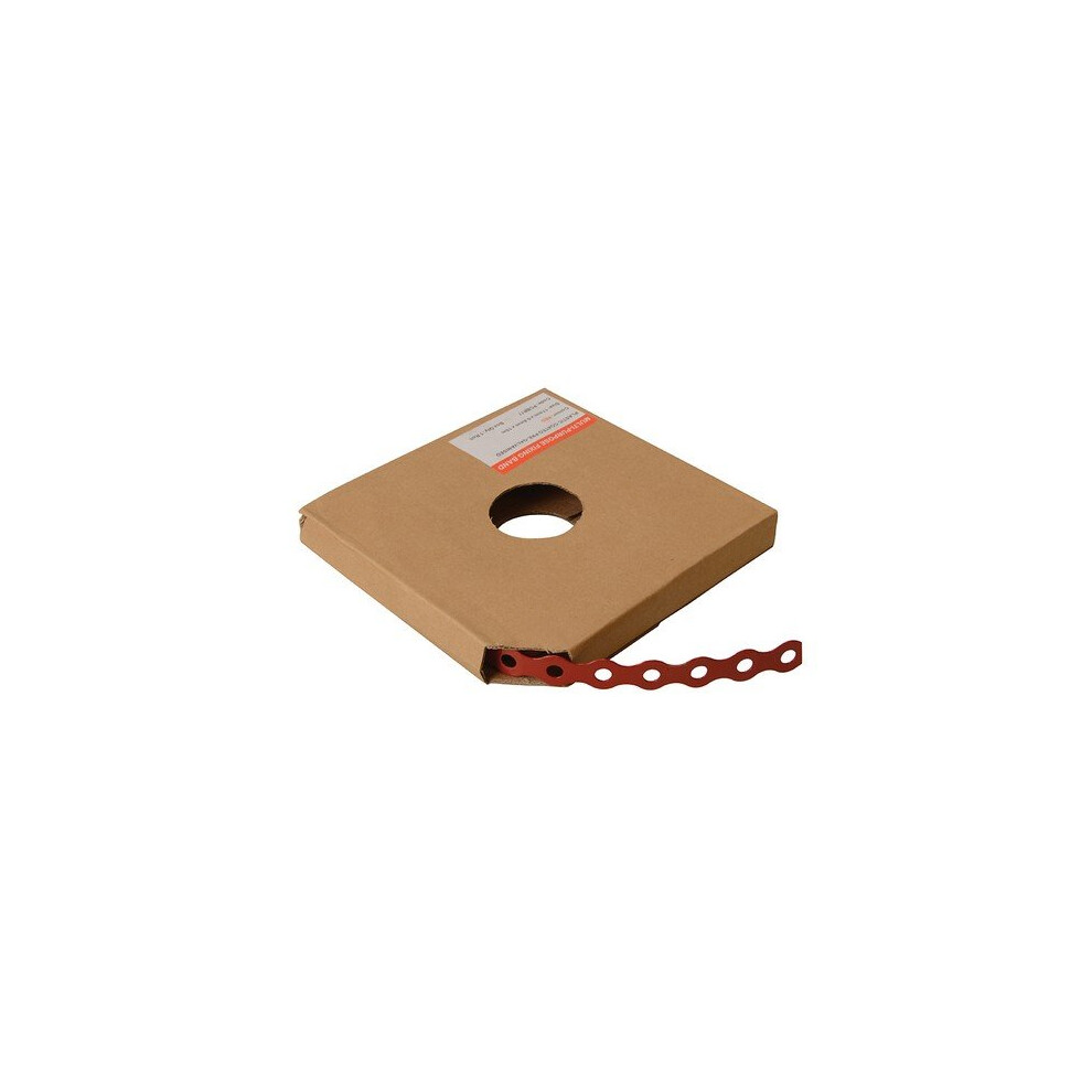 Forge PCBR17 Red Plastic Coated Pre-Galvanised Band 17mm x 0.8 x 10m Box of 1