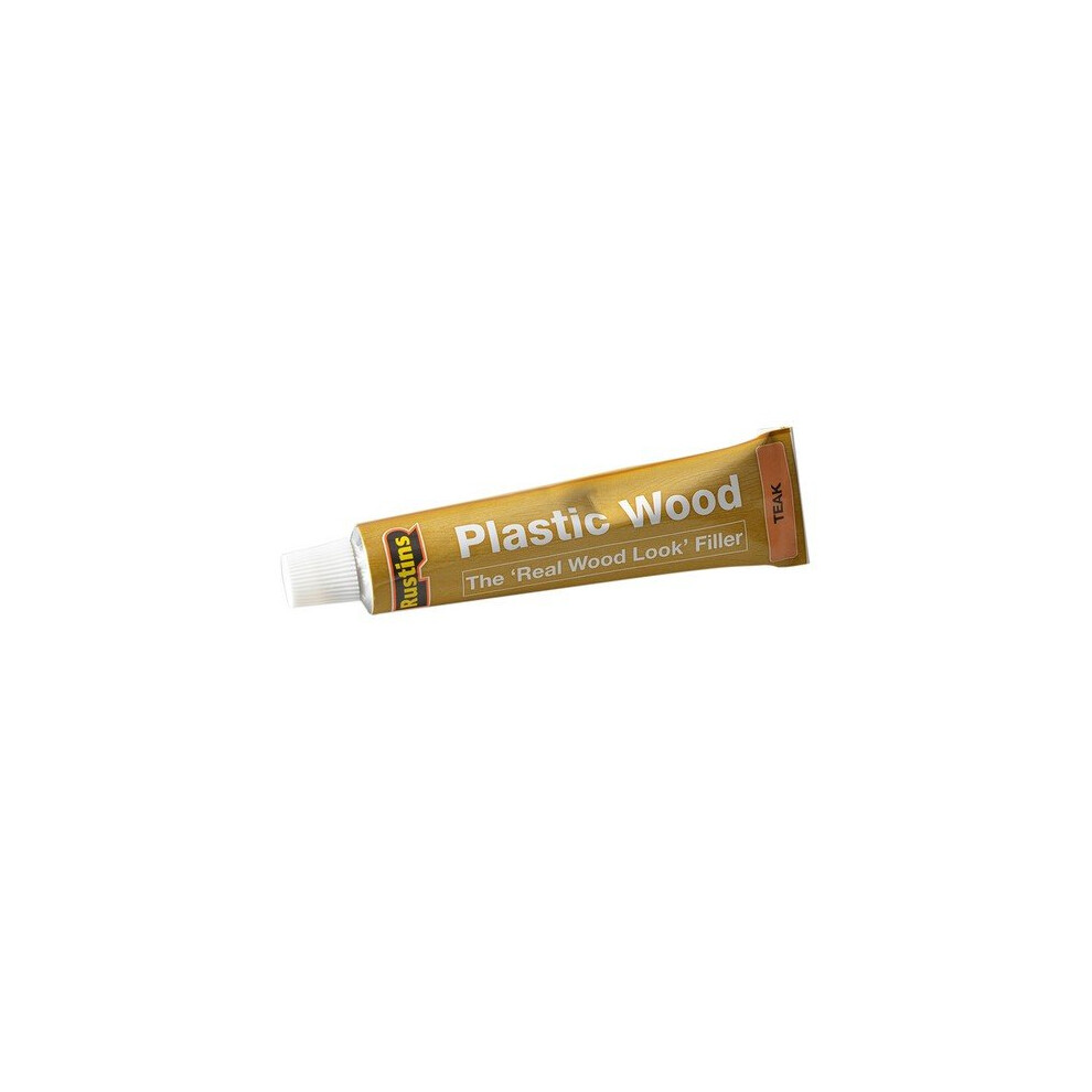 Rustins PWTETU Plastic Wood Tube Teak 125ml