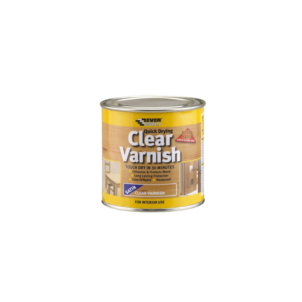 Everbuild Clear Varnish Satin Finish 250ml