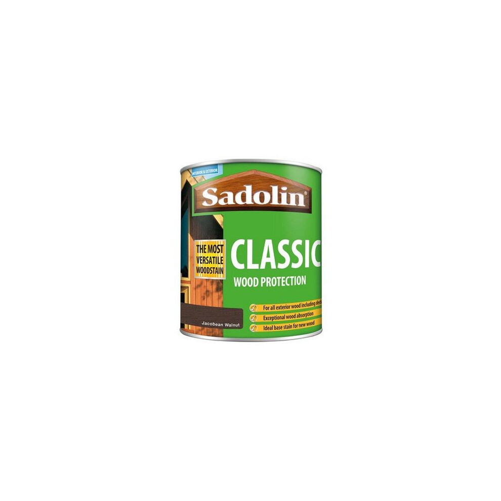 Sadolin 5028465 Classic Wood Protection Jacobean Walnut 1 Litre