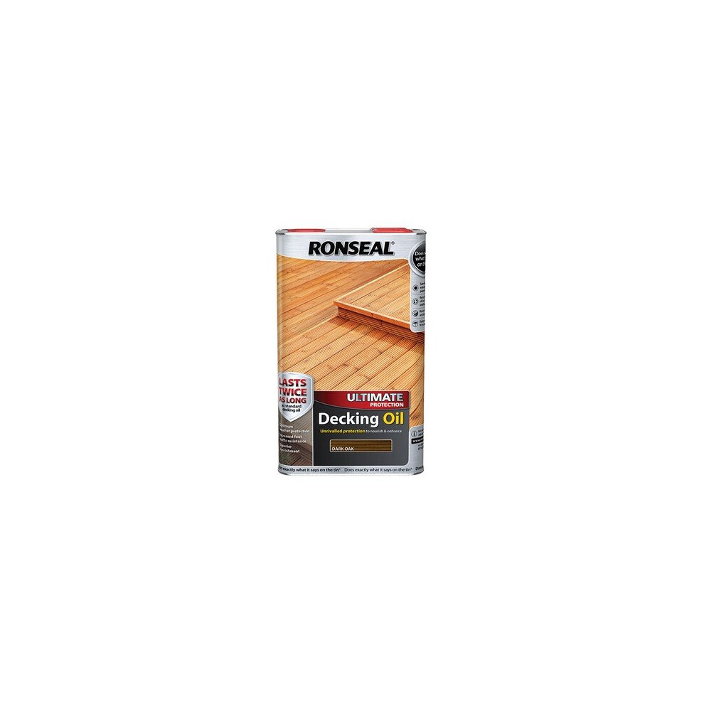 Ronseal 37295 Ultimate Protection Decking Oil Dark Oak 5 Litre