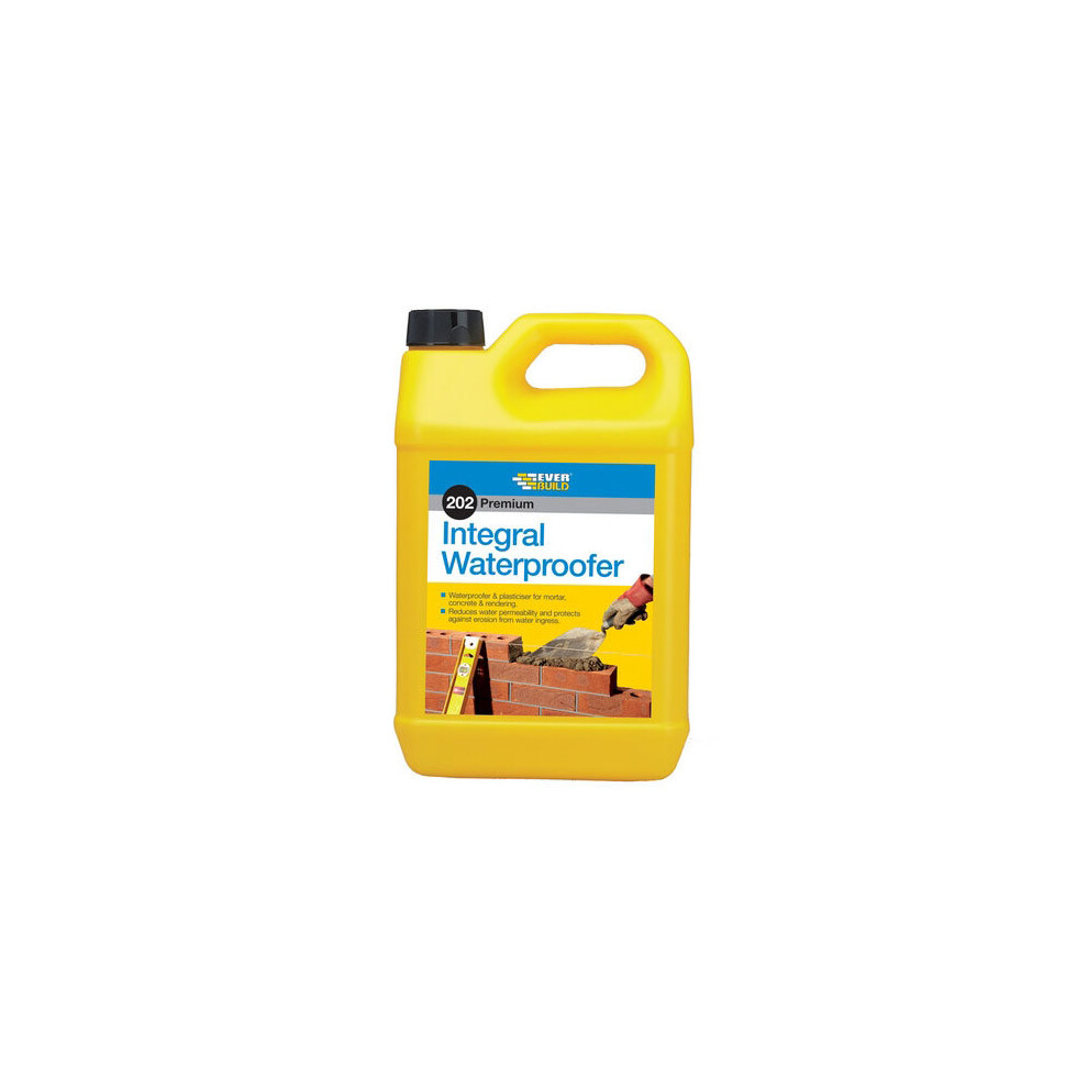 Everbuild 202 Integral Liquid Waterproofer Additive That Provides Water Protection 5 Litre
