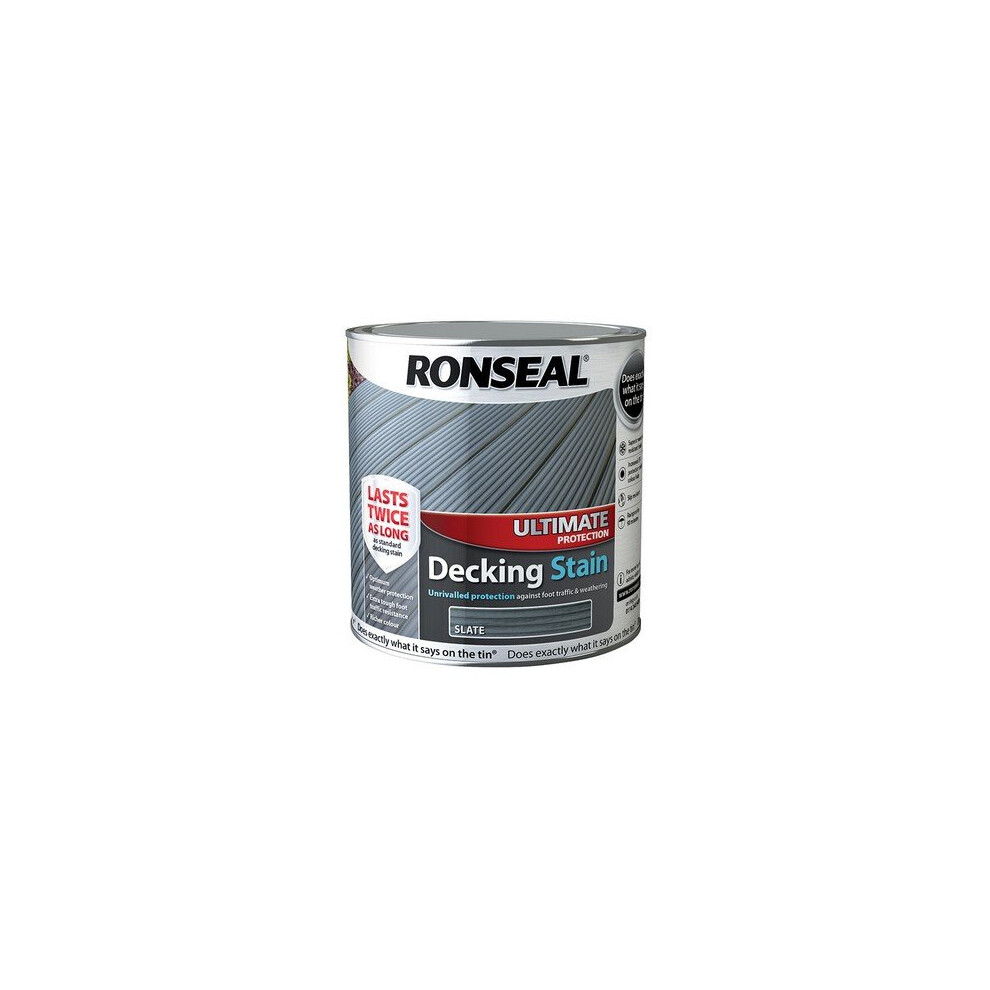 Ronseal 36913 Ultimate Protection Decking Stain Slate 2.5 Litre