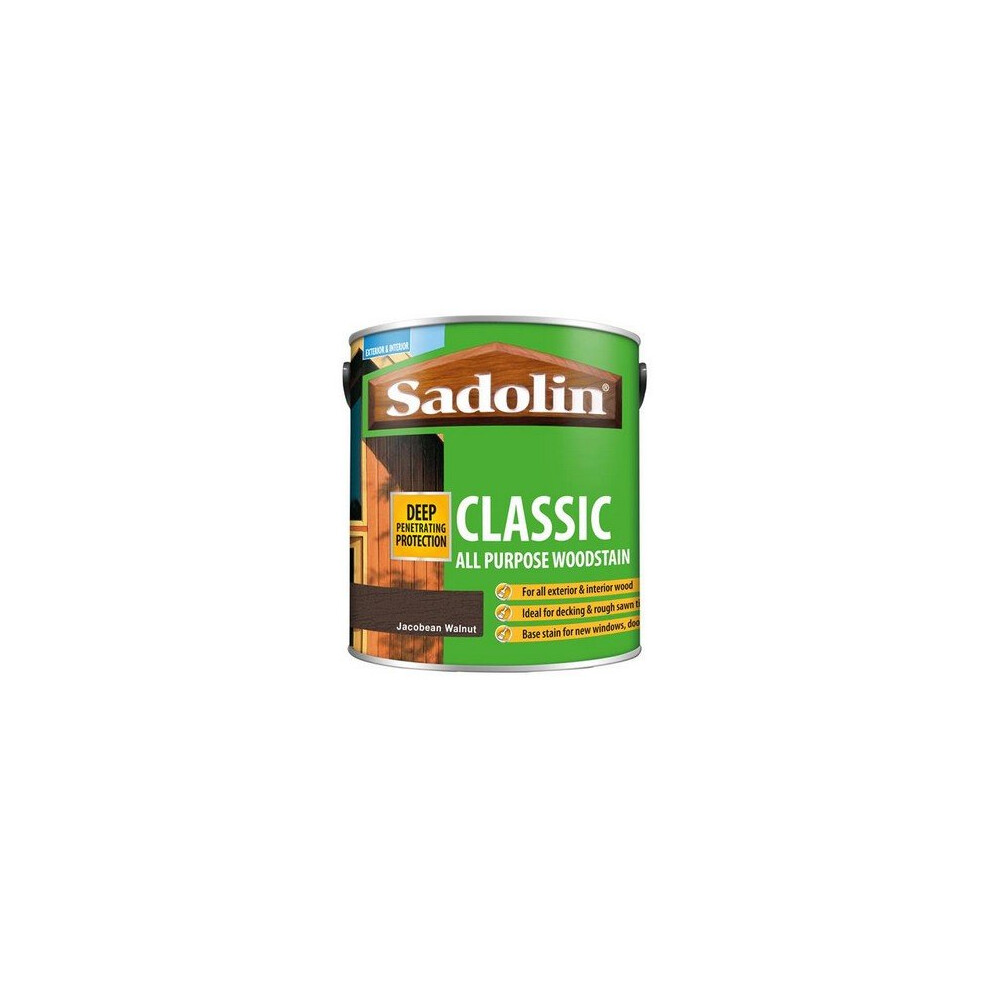 Sadolin 5028466 Classic Wood Protection Jacobean Walnut 2.5 Litre