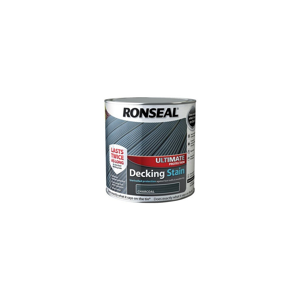 Ronseal 36912 Ultimate Protection Decking Stain Charcoal 2.5 Litre