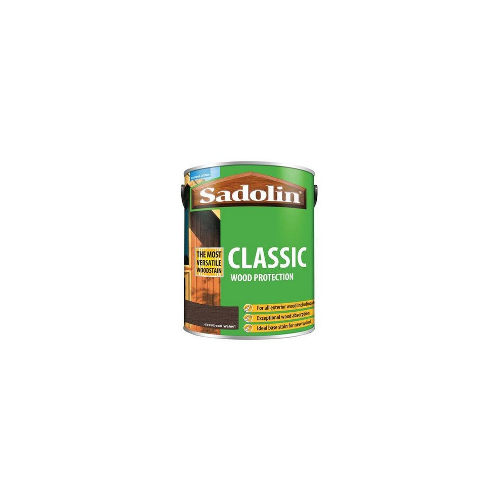 Sadolin 5028467 Classic Wood Protection Jacobean Walnut 5 Litre