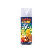 Plasti-Kote PKT3100SE Super Matt Spray White 400ml
