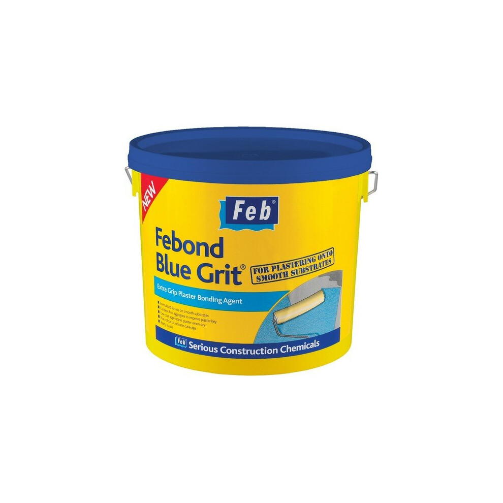 Everbuild FBBLUE5 Febond Blue Grit Plasterers Grip Coat Bonding Agent 5 Litre