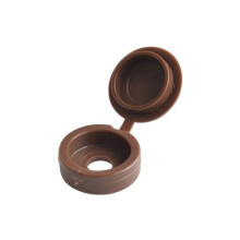 Forge 100HCC1 Hinged Cover Cap Dark Brown No. 6-8 Bag of 100