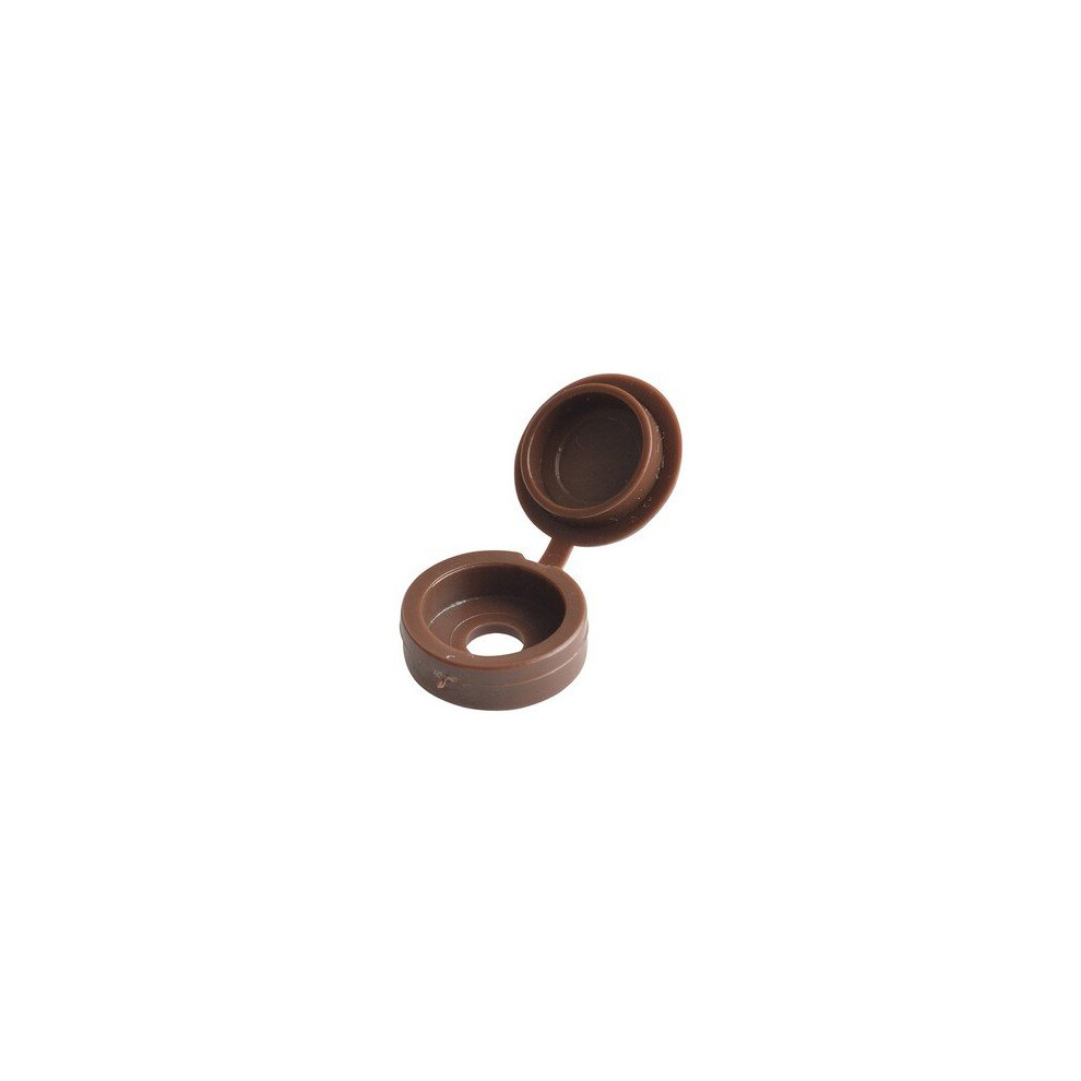 Forge 100HCC1 Hinged Cover Cap Dark Brown No. 6-8 Bag of 100