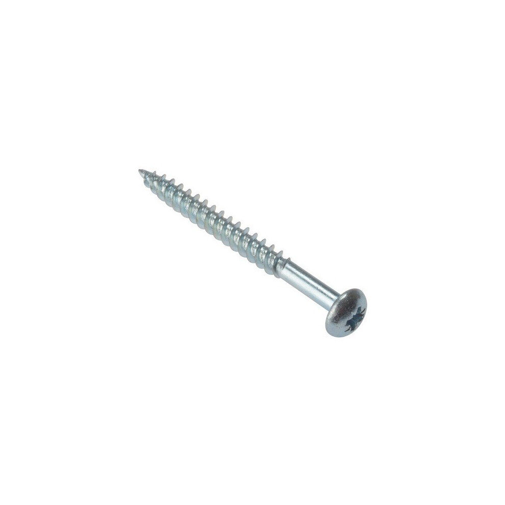 Forgefix Forge Rh110zp General Purpose Pozi Screw Round Head Tt Zp 1In X 10 Box Of 200