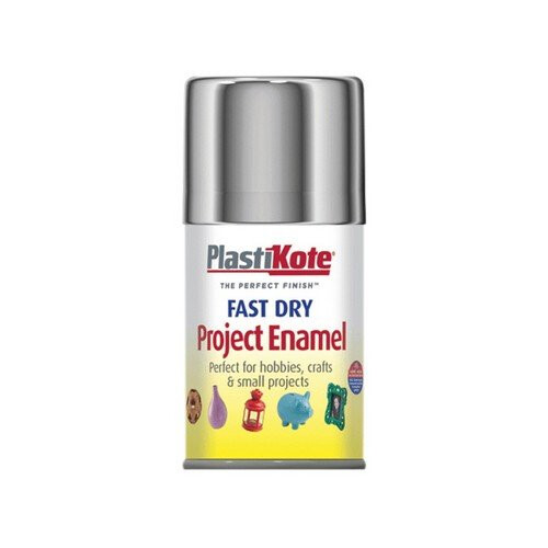 Plasti-Kote PKT150S Fast Dry Enamel Aerosol Chrome 100ml
