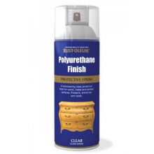 Rust-Oleum AE0140001E8 Polyurethane Protective Finish Clear Gloss Spray Paint 400ml