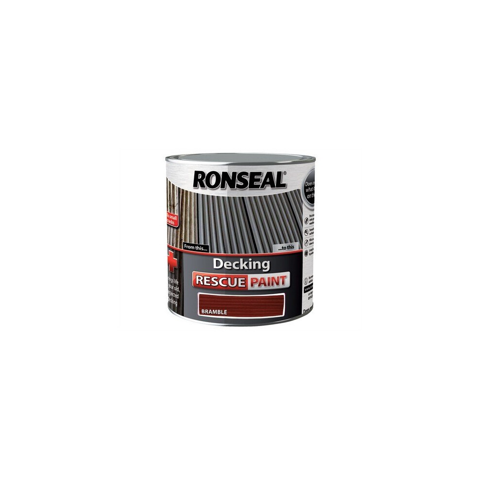Ronseal 37451 Decking Rescue Paint Bramble 2.5 Litre