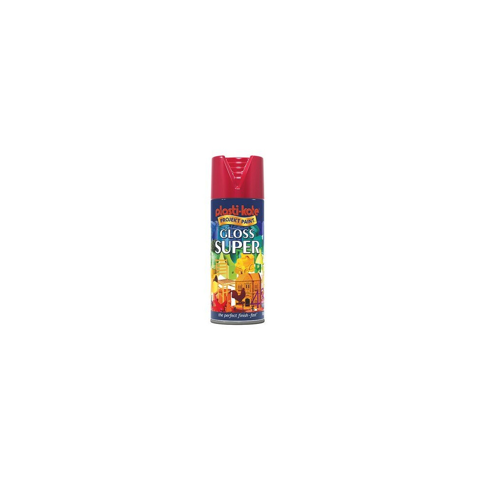 Plasti-Kote PKT1120 Super Gloss Spray Bright Red 400ml