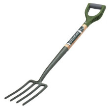 Bulldog 7104772890 Evergreen Border Fork 28" Wooden Handle Plastic Ergo