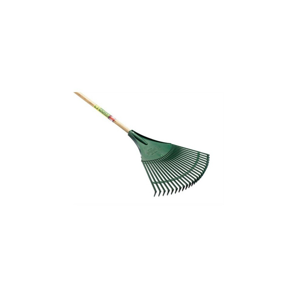 Bulldog BPR Plastic Leaf Rake 48" Wooden Handle
