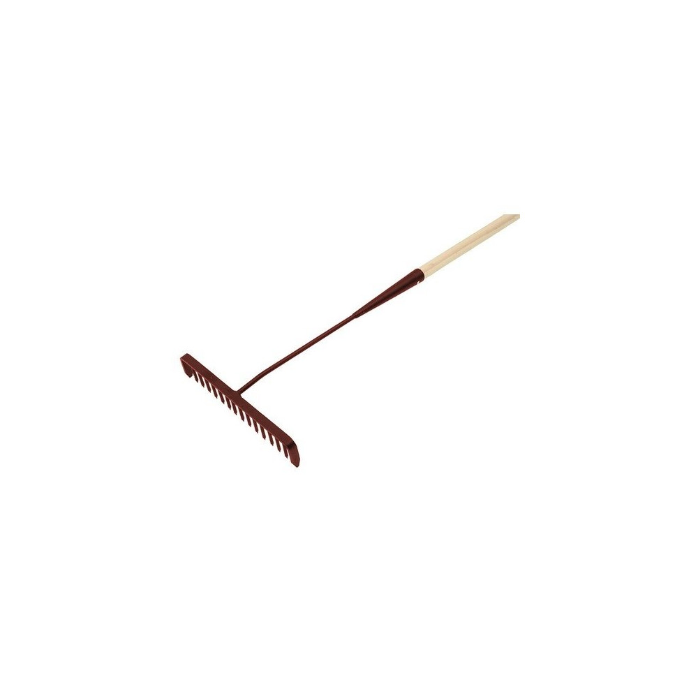 Faithfull FAITAR Tarmac Rake 16 Round Teeth - Wooden Handled