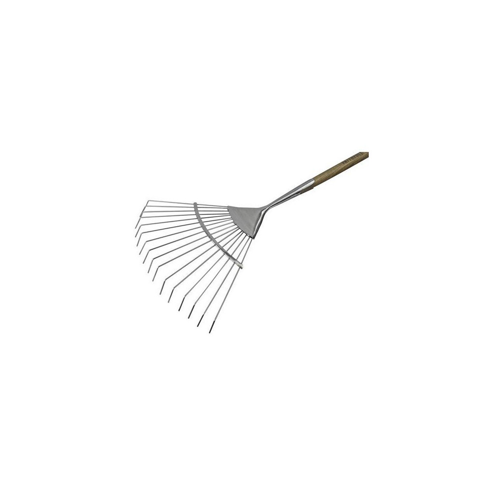 Faithfull FAIPRESLRSS Prestige Stainless Steel Lawn Rake Ash Handle
