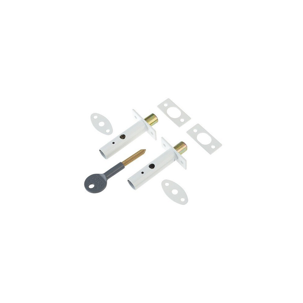 Yale Locks 722444045071 PM444 Door Security Bolts White Finish Visi of 2