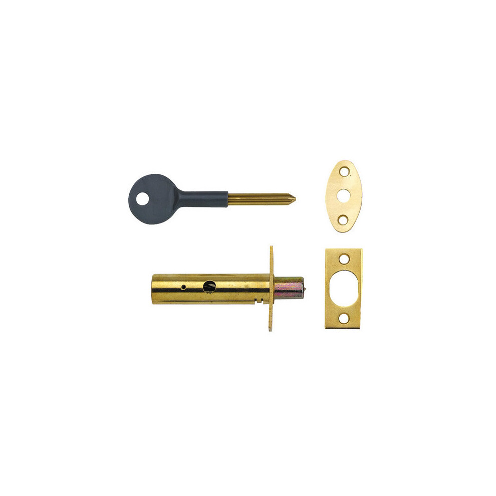 Yale P-2-PM444-PB Door Security Bolt Brass Pack of 2 with 1 Key