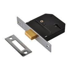 UNION Y-ES-DL-PB-3.0 Essentials 3 Lever Mortice Deadlock Polished Brass 79mm 3in Visi