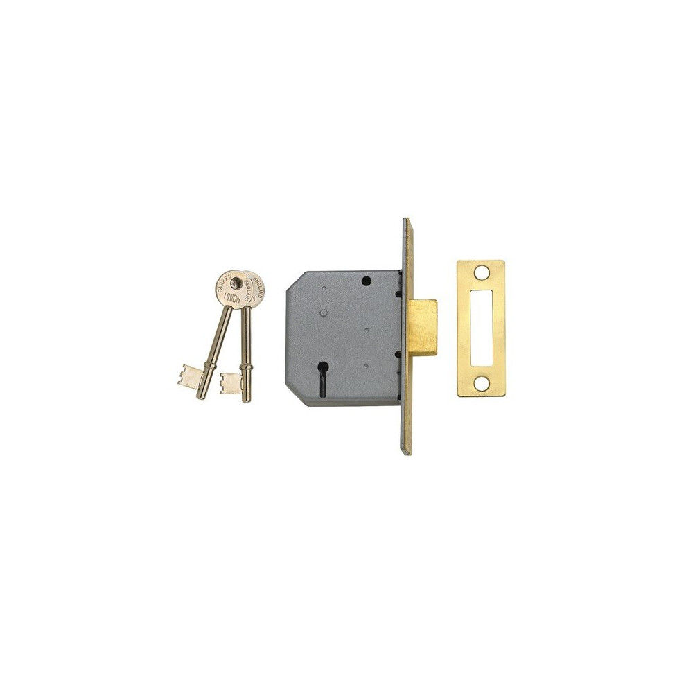 Union J2177-Sc-3.00 3 Lever Mortice Deadlock Satin Chrome 77.5Mm 3In Box 5011802004863