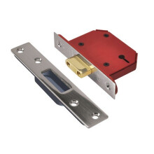 UNION Y2103S-SS-2.5 StrongBOLT 3 Lever Mortice Deadlock Stainless Steel 68mm 2.5in Visi