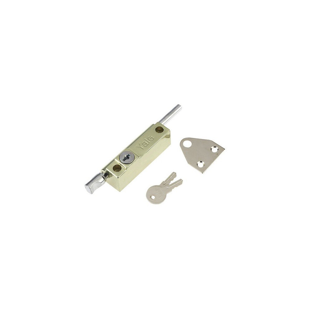 Yale Locks 720124005166 P124 Door Push Bolt Brass Finish Visi