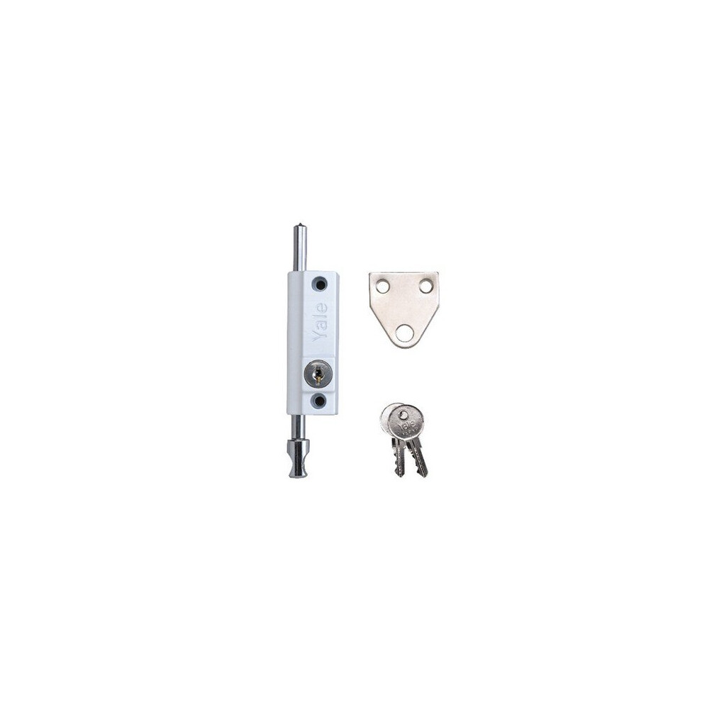 Yale Locks 720124005071 P124 Door Push Bolt White Finish Visi