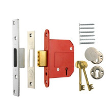 ERA 261-32 Fortress British Standard Mortice Deadlock 5 Lever 67mm Polished Brass