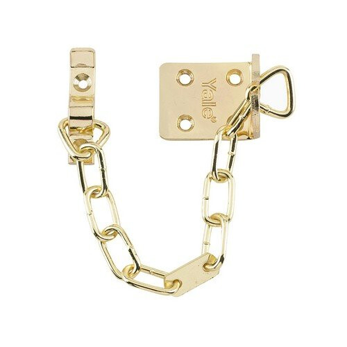 Yale Yale Locks V-WS6-EB WS6 Security Door Chain - Electro Brass Finish